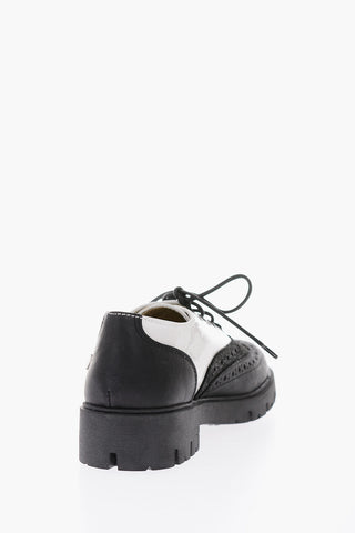 Patent leather Spectator Oxford brogues
