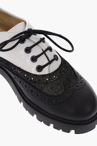 Patent leather Spectator Oxford brogues