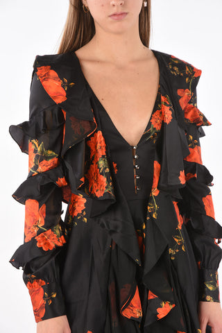 Vestito Ruffle MY FLOWER con Zip Posteriore