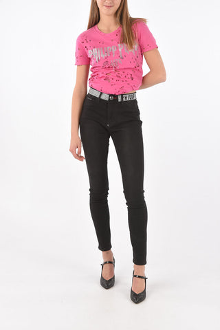 Strass Detail CRYSTAL PLEIN Slim Fit Denims