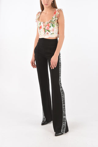 Rhinestone Embellished SHE WANTS ME Palazzo Pants