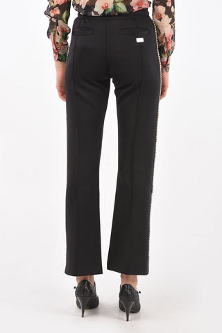 Pantaloni BYE BYE con Elastico in Vita e Cristalli