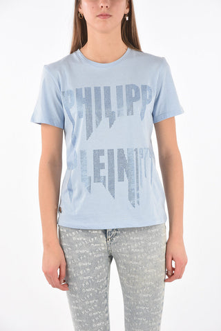 T-Shirt Girocollo ROCK PP con Strass