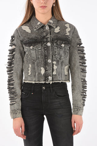 Denim DESTROY Crop Jacket
