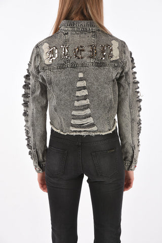 Denim DESTROY Crop Jacket