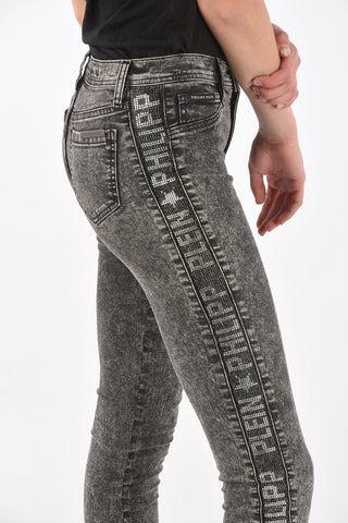 Skinny Fit RUPTURE Rhinestone Embellished Denims