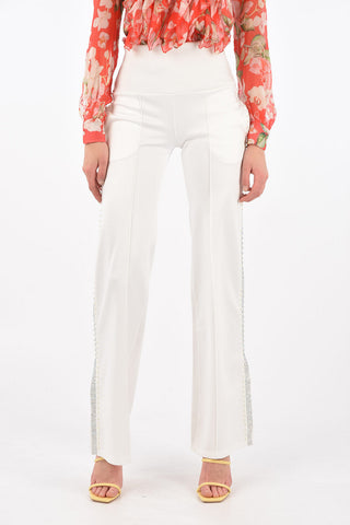 Bead and Strass SKULL Palazzo Pants