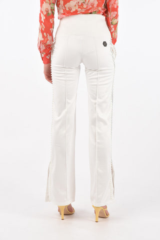 Bead and Strass SKULL Palazzo Pants
