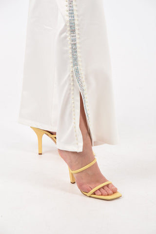 Bead and Strass SKULL Palazzo Pants