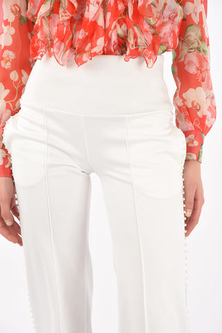 Bead and Strass SKULL Palazzo Pants