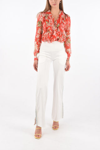 Bead and Strass SKULL Palazzo Pants