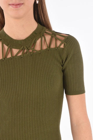 Cut-out Insert TWINE Knitted Dress