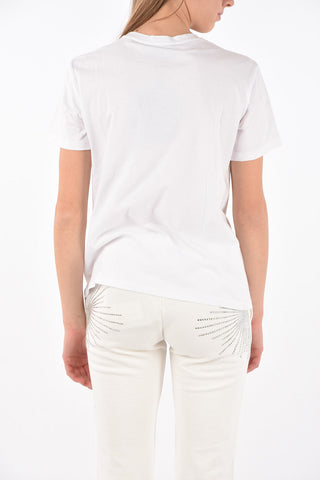 Crew Neck ROCK PP T-Shirt with Rhinestones