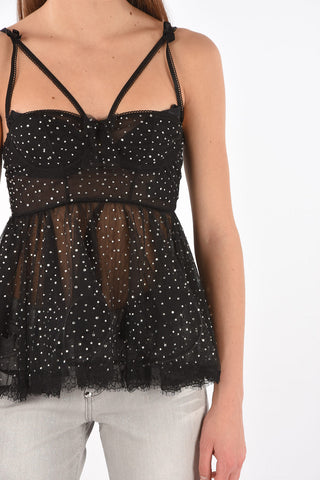 Top in Tulle FEVER con Strass