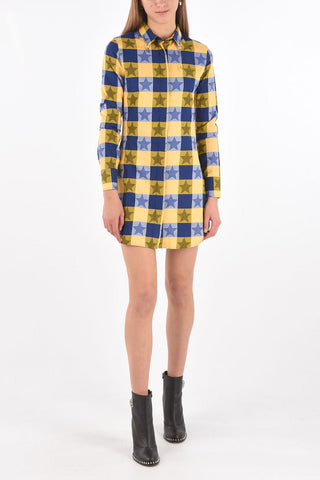 Chemisier Tartan SKULL con Strass