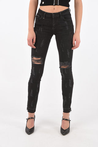 Ankle Zipped ANGEL Distressed Jeans