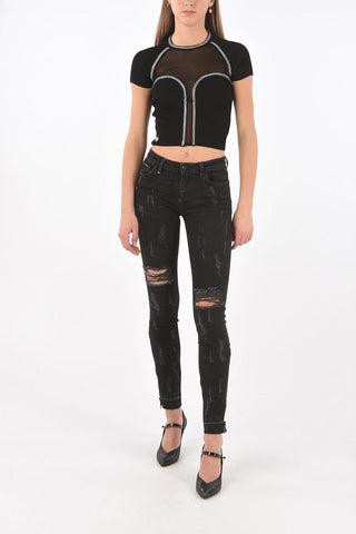 Ankle Zipped ANGEL Distressed Jeans