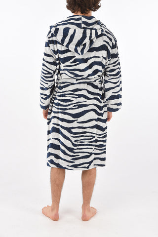 HOME animal printed sponge bathrobe with hood