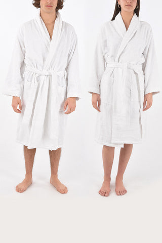 HOME solid color sponge bathrobe