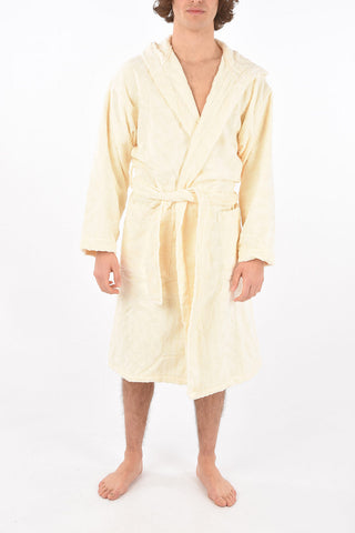 HOME solid color sponge bathrobe with hood