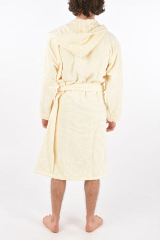 HOME solid color sponge bathrobe with hood