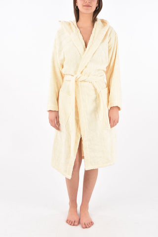 HOME solid color sponge bathrobe with hood