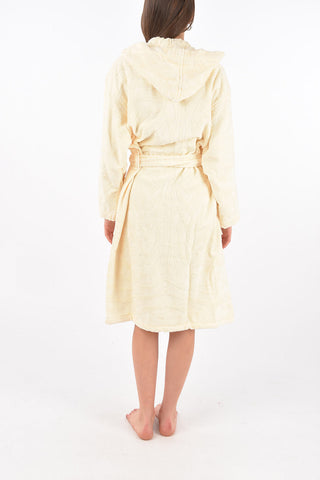 HOME solid color sponge bathrobe with hood