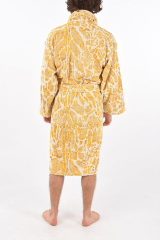 HOME animal printed sponge bathrobe