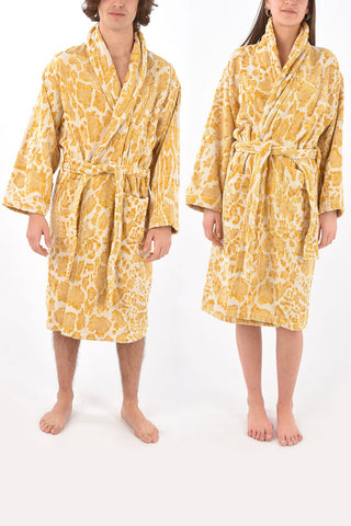 HOME animal printed sponge bathrobe
