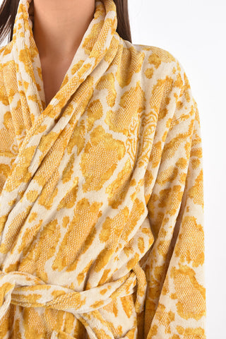 HOME animal printed sponge bathrobe