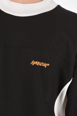 Crew Neck Printed Logo PANEL Sweatshirt