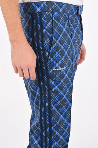 WALES BONNER tartan check track pants
