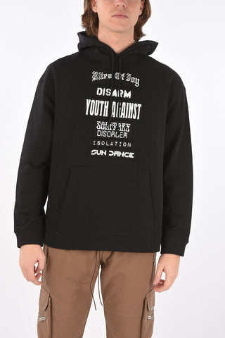 hooded RITES OF JOY sweatshirt with maxi patch pocket