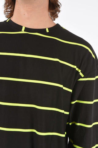 t-shirt a righe a manica lunga