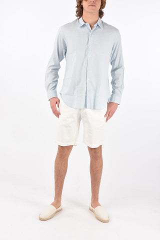 Semi-sheered Awning Striped DAN Shirt 