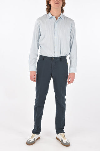 pantaloni 4 tasche in cotone con passanti