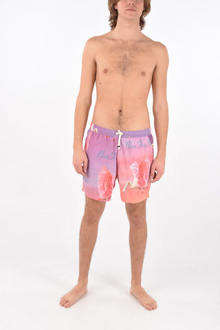 flamingo printed shorts swimsuit