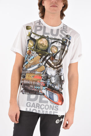 HOMME PLUS t-shirt girocollo stampata