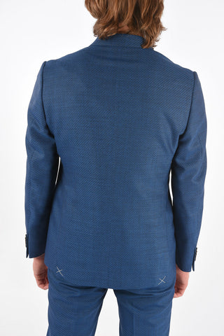 wool side vents notch lapel 2-button suit