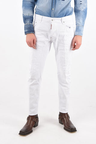 WHITE BULL Distressed TIDY BIKER Jeans 17cm
