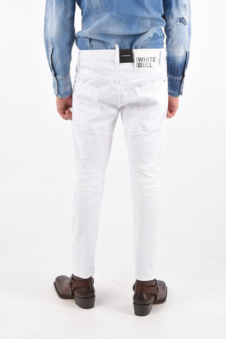 WHITE BULL Jeans TIDY BIKER in Denim Distressed 17cm