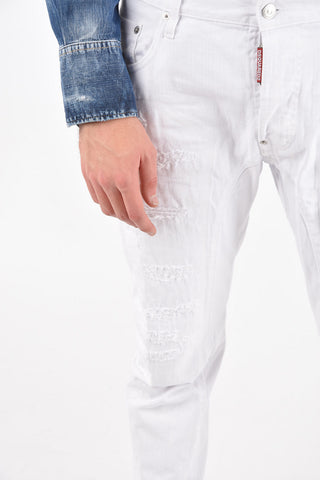 WHITE BULL Distressed TIDY BIKER Jeans 17cm