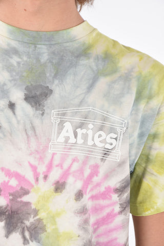 T-shirts girocollo TEMPLE effetto tie dye in cotone