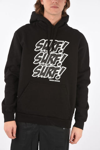 hooded sweatshirt with print on the front
