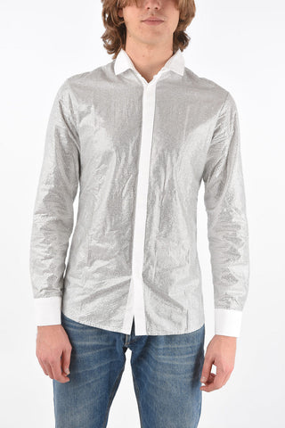 DIAMOND CUT Jewel Shirt with French Collar