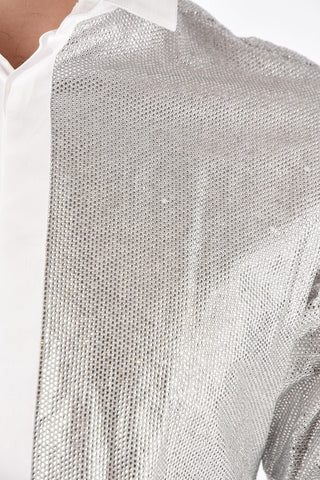 DIAMOND CUT Jewel Shirt with French Collar