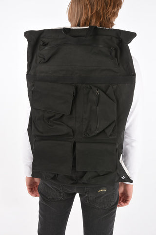 RAF SIMONS multi pockets RS POSTER backpack