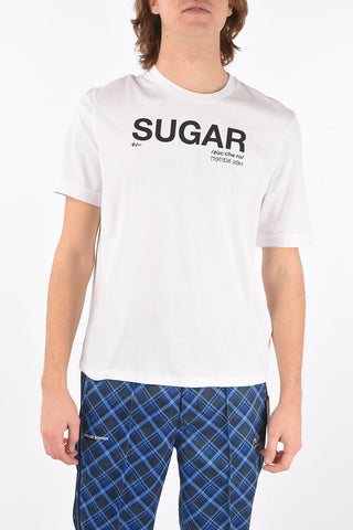 t-shirt slim fit con stampa sugar sul fronte