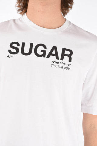 t-shirt slim fit con stampa sugar sul fronte