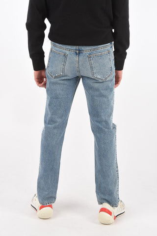 5 Pocket Light Wash Distressed Denims